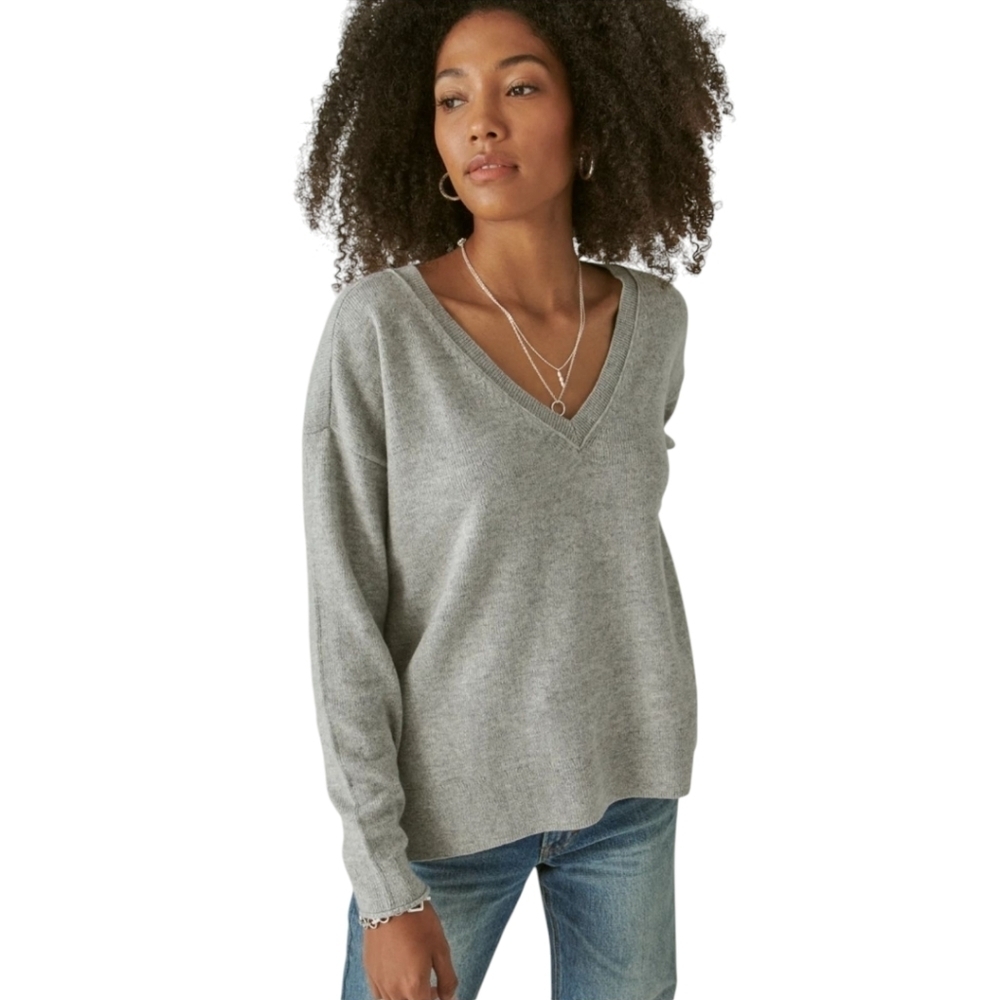 Lucky Brand‎ Gray Oversized Sweater Size Small